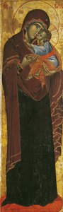 「皇帝ドゥシャンの聖母」として知られるアイコン、1350年頃（パネル上のテンペラ）
